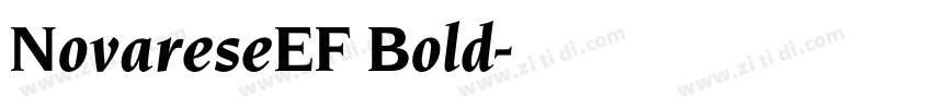 NovareseEF Bold字体转换